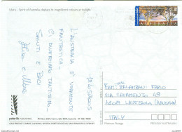 AUSTRALIA,COONAWARRA, SOUTH AUSTRALIA - $ 1,10 -ITALY - 2005 - ULURU - AYERS ROCK - CENTRAL AUSTRALIA - Lettres & Documents