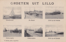 LILLO CA. 1910 MULTIVIEW 6 ZICHTEN O.A. SCHELDE HAVEN EMBARCADERE - HOELEN KAPELLEN ONGENUMMERD - BERENDRECHT ZANDVLIET - Altri & Non Classificati