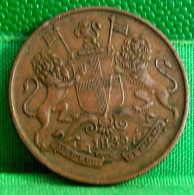 1835 British East India Company ONE QUARTER ANNA  COLONIAL COIN COLONIES ANGLAISES - Colonies
