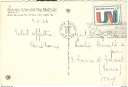 UNITED NATIONS -NEW YORK - 21c - AIR MAIL - 1976 - PER PARMA (ITALIA) - Briefe U. Dokumente