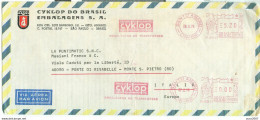 BRASILE -SAO PAULO - SANTO AMARO -CYKLOP S.A.-1976- BOLOGNA (ITALIA) - Franking Labels