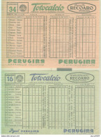 "TOTOCALCIO" - CONI -SCHEDINE PARTITE DEL 2/5/54 E DEL 2/1/55 - NUOVE - Autres & Non Classés