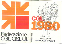 Confederazione Generale Italiana Del Lavoro (CGIL) - TESSERA 1980- RAVENNA - Sonstige & Ohne Zuordnung