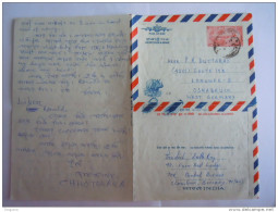 India Inde Aerogramme Postal Stationery Rhino 85 P 1970 Bombay To Osnabruck West Germany - Aérogrammes