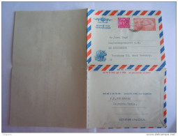 India Inde Aerogramme Postal Stationery Rhino 85 P 1973 Calcutta To Osnabruck West Germany - Aerogramas