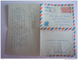 India Inde Aerogramme Postal Stationery Rhino 85 P 1970 Nogpur To Dulmen West Germany - Aérogrammes