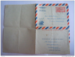 India Inde Aerogramme Postal Stationery Rhino 85 P 1970  To Dulmen West Germany - Luchtpostbladen