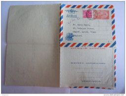 India Inde Aerogramme Postal Stationery Rhino 85 P 1972 Kalamassery To Healey Batley - Luchtpostbladen