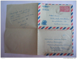 India Inde Aerogramme Postal Stationery Rhino 85 P 1967 Burdwan To Weil Am Rhein West Germany - Luchtpostbladen