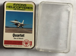 Jeu 32 Cartes Quartet - Avions Et Hélicoptères De Combat - Blackhawk - Bell - Hawker - Lockheed - Breguet - Aviazione