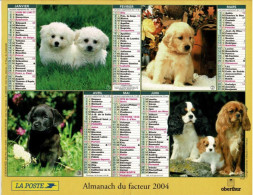 Calendrier Des Postes 2004 - Bichons, Golden Retriever, Labradors, Cavalier King Charles - Fleurs, Herbe - Grossformat : 2001-...