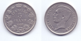 Belgium 5 Francs 1930 (legend In Dutch) Pos. A - 5 Francs & 1 Belga