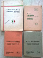 4 Libri Politica PLI Partito Liberale Italiano Congresso Nazionale 1969 Elezioni Politiche 1968 1970 - Maatschappij, Politiek, Economie
