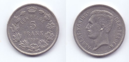 Belgium 5 Francs 1930 (legend In Dutch) Pos. B - 5 Francs & 1 Belga