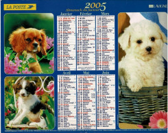 Calendrier Des Postes 2005 -chiots, Chaise, Fleurs, Panier, Chatons, Arrosoir - Tamaño Grande : 2001-...