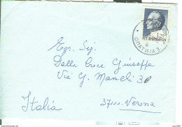 OPATIIJA - TIMBRO POSTE OPATIJA, 1,25, VIAGGIATA 1970, VERONA - ITALIA - Storia Postale