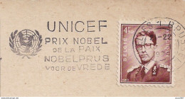 BRUXELLES - 4 VEDUTE ,1974,TIMBRO POSTE TARGHETTA " UNICEF.....................",TRIESTE,ITALIA - Covers & Documents