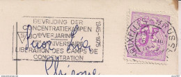 BRUXELLES - GRAND PLACE,1975,TIMBRO POSTE TARGHETTA "BEVRIJDING DER CONCENTRATIEKAMPEN.............".,ITALIA,CUNEO - Lettres & Documents