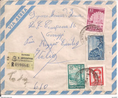 ARGENTINA- LETTERA VIA AEREA RACCOMANDATA ESPRESSO -  TIMBRO POSTE BUENOSAIRES, 1966 - REGGIO EMILIA - Storia Postale