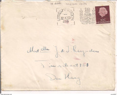 UTRECH-STATION - TIMBRO POSTE TARGHETTA "ONU",1955 - Lettres & Documents