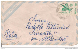 ARGENTINA - CORREO AEREO 68 PESOS, 1968, BUENOS AIRES - SERRAVALLE,MANTOVA,ITALIA, - Lettres & Documents