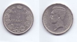 Belgium 5 Francs 1933 (legend In French) Pos. B - 5 Francs & 1 Belga