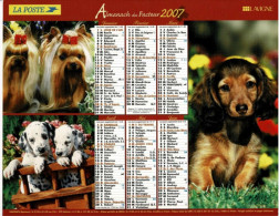 Calendrier Des Postes 2007 -chiots, Charrette, Fleurs, Noeuds Rouges, Chatons, Pots De Fleurs - Tamaño Grande : 2001-...