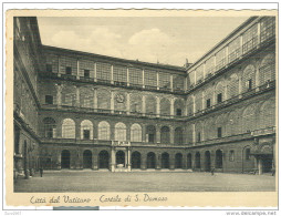 CITTA DEL VATICANO, CORTILE DI S. DAMASO, B/N VIAGGIATA  1935, TIMBRO POSTE VATICANO TARGHETTA,  PER SVIZZERA - Vatican