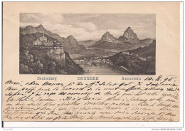 Svizzera, Seelisberg, Brunnen, VIAGGIATA 1895, CADENOBBIO ,COMO, ITALIA, - Seelisberg