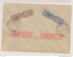 STORIA POSTALE, PACCHI POSTALI Cent. 5+10+25+50, SU BUSTA PER  TIMBRO  FIUME 18/1/1945, DEUTSCHEBTENSTPOST ADRIA, - Îles Ioniennes