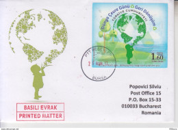 TURKEY : Cover Circulated To ROMANIA #515660193 - Registered Shipping! - Cartas & Documentos