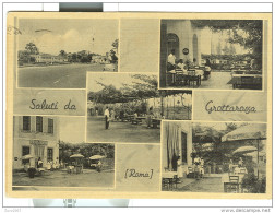 GROTTAROSSA TRATTORIA , ROMA,  5 VEDUTE, B/N VIAGGIATA  1957, ANIMATA, - Cafes, Hotels & Restaurants