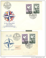 NATO, X ANNIVERSARIO 1949-1959, LISBONA PORTOGALLO, ANNULLO SPECIALE SU  BUSTA  DEDICATA, - NAVO