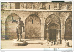 BARLETTA, ERACLIO E ANTICO PORTALE DEL SEPOLCRO, B/N VIAGGIATA  1933, TIMBRO POSTE AMB.  LECCE-FOGGIA TURNO 1 - Barletta