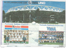 LA PARTITA DEL CUORE, STADIO OLIMPICO ROMA, 1992, NAZIONALE ITALIANA CANTANTI CONTRO NAZIONALE TELECRONISTI  RAI, - Tickets D'entrée