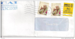 STORIA POSTALE, PAPA GIOVANNI + AMNESTY,  BUSTA VIAGGIATA 2011, - 2011-20: Poststempel