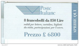 POSTE ITALIANE, 1995 Istituzione Dell'Ente Pubblico Economico Poste Italiane - 8 Valori Da Lire 850, ANNULLO 1° GIORNO, - Booklets
