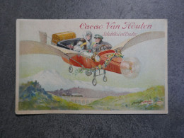 Chromo Grand Format  Van Houten  Couple En Avion - Van Houten