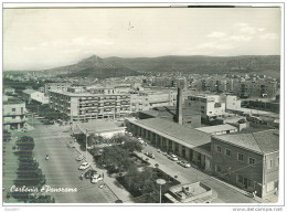 CARBONIA, PANORAMA,  B/N VIAGGIATA  1962, ANIMATA E  AUTO D'EPOCA, - Carbonia