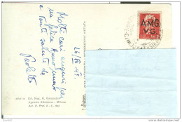 STORIA POSTALE - IMPERIALE £. 2 - AMG  VG - ISOLATO IN TARIFFA SU CARTOLINA VIAGGIATA  26/9/1945 -  GG. 4 - Storia Postale