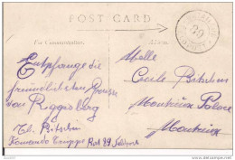 FELDPOST -RIGGISBERG - CARTOLINA POSTALE  SPEDITA DA MILITARE  - BATAILLON 89  FELDPOST -  PER FRANCIA - Vrijstelling Van Portkosten