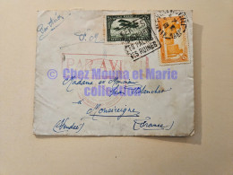 MAROC SERVICE POSTAL AERIEN 80 CENTIMES 23 REGIMENT TIRAILLEURS ALGERIENS MARTIN LOUIS POUR BLANCHET A MONSIREIGNE - ENV - Otros & Sin Clasificación