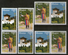 Bhutan 2006 Europa Dzong & Archery Sc 1421-22 High Value 2v 4 Diff Pair MNH # 23 - Tiro Con L'Arco