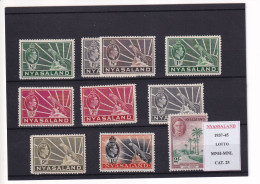 NYASALAND 1937-45 LOTTO MNH-MNL - Nyassaland (1907-1953)