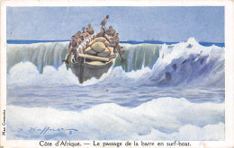 Illustrateur    Haffner     Côte D'Afrique .  Passage De La Barre En Surf Boat     (voir Scan) - Sonstige & Ohne Zuordnung