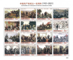 Guinea Bissau 2020, 100th Chinese Communist Party, Paintings II, Mao, Sheetlet - Mao Tse-Tung