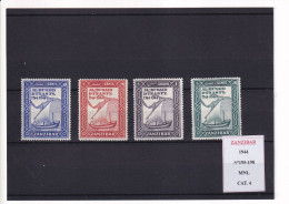 ZANZIBAR 1944 N°195-198  MNL - Zanzibar (...-1963)