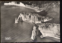 CPSM Non écrite 76 ETRETAT  Les Trois Portes Et L'Aiguille Vue Aérienne - Etretat