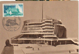 FRANCE. Expo Montreal. Pavillon De La France. Carte Maximum Paris 1967 - 1967 – Montreal (Kanada)