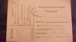 WWI Récépissé Remise Colis Camp Prisonniers Münster  LIGUE FEMMES FRANCAISES MONTBRISSON LOIRE NOIRETABLE - Oorlog 1914-18
